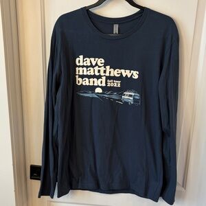 Dave Matthews Band 2022 Fall Tour Blue L/S Shirt- NEVER WORN Size L